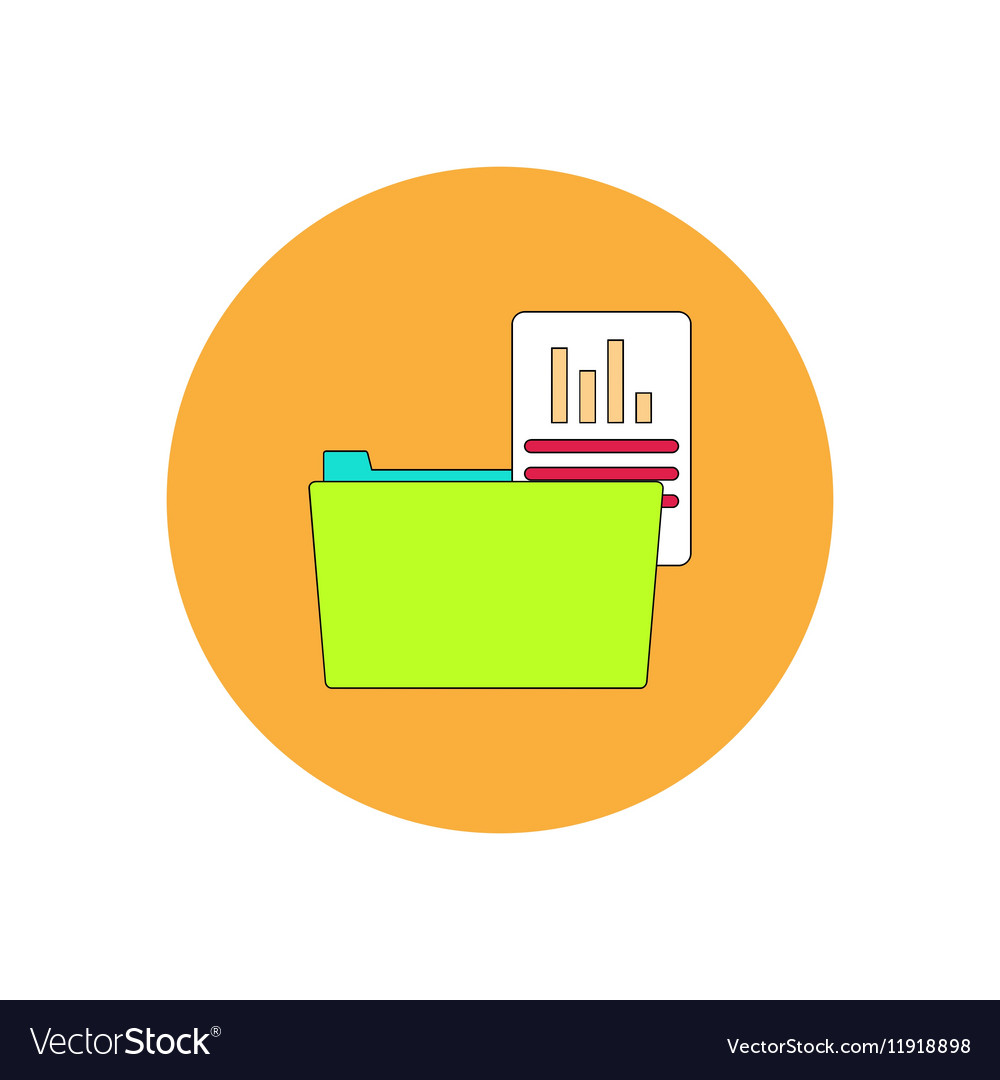 In flat design of file