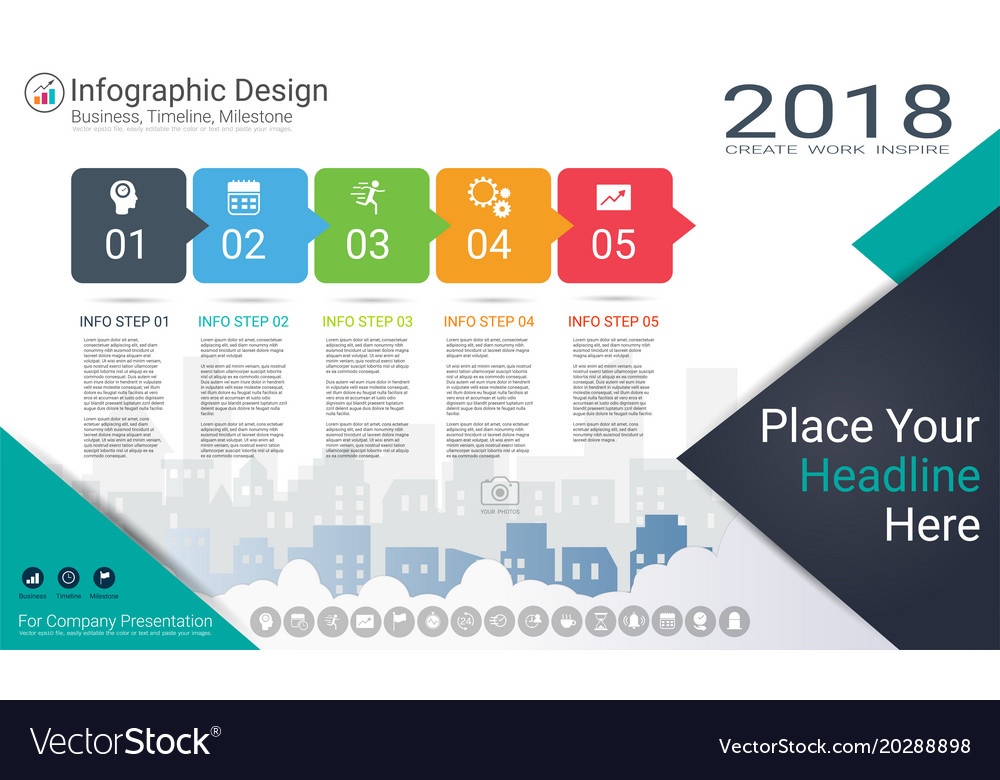 Milestone Timeline Infografikvorlage