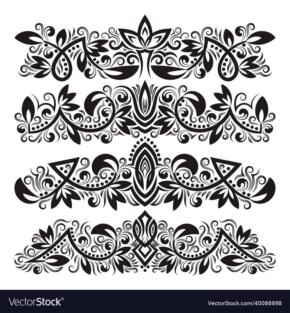 Ornate decorative ornaments design ornamental Vector Image