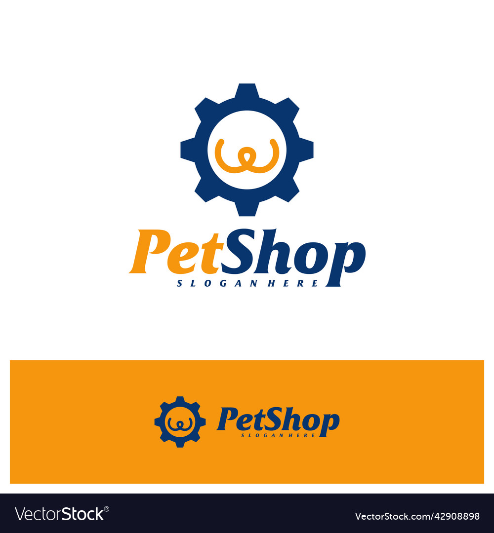 Pet gear logo design template concept