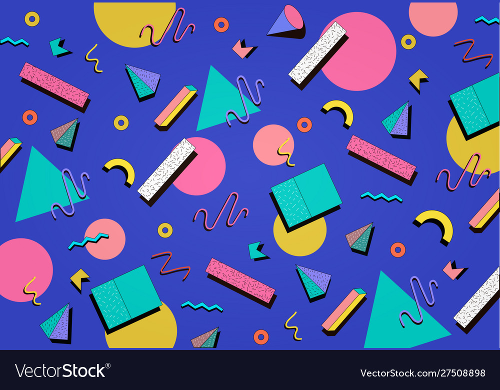 Retro Memphis Pattern Background