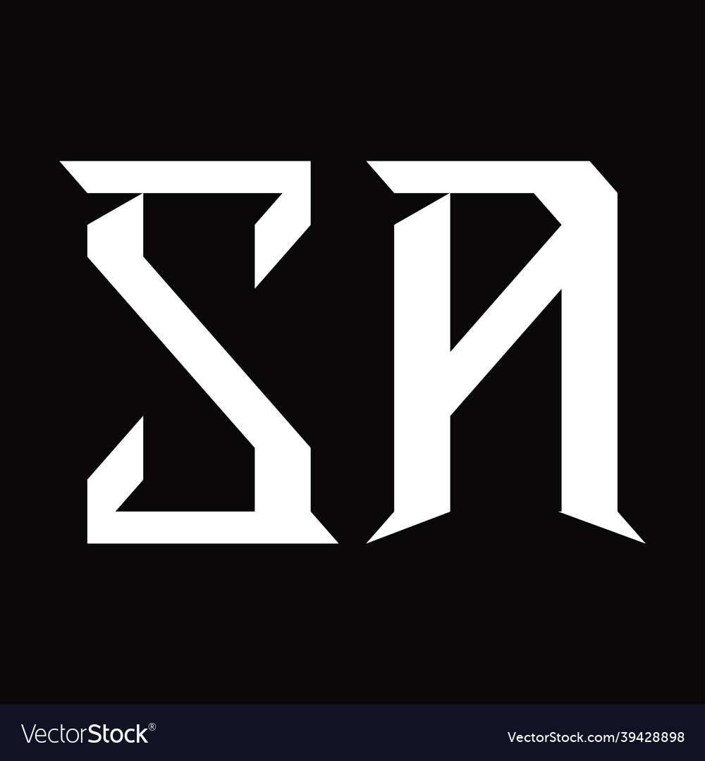 Sa logo monogram with slice shape design template