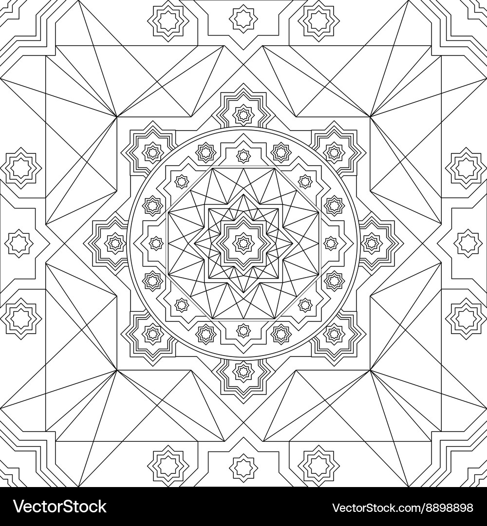 Seamless pattern in eastern style vintage Vector Image