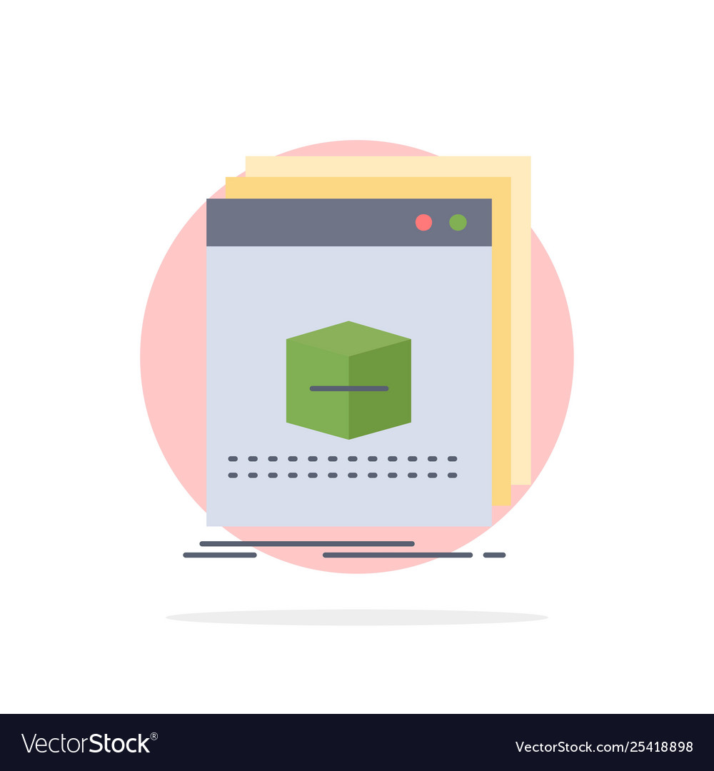 Software app application file program flat color vector image Software app application file program flat color