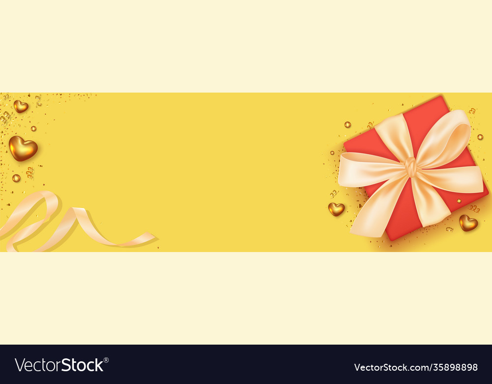 Valentines day banner template romantic