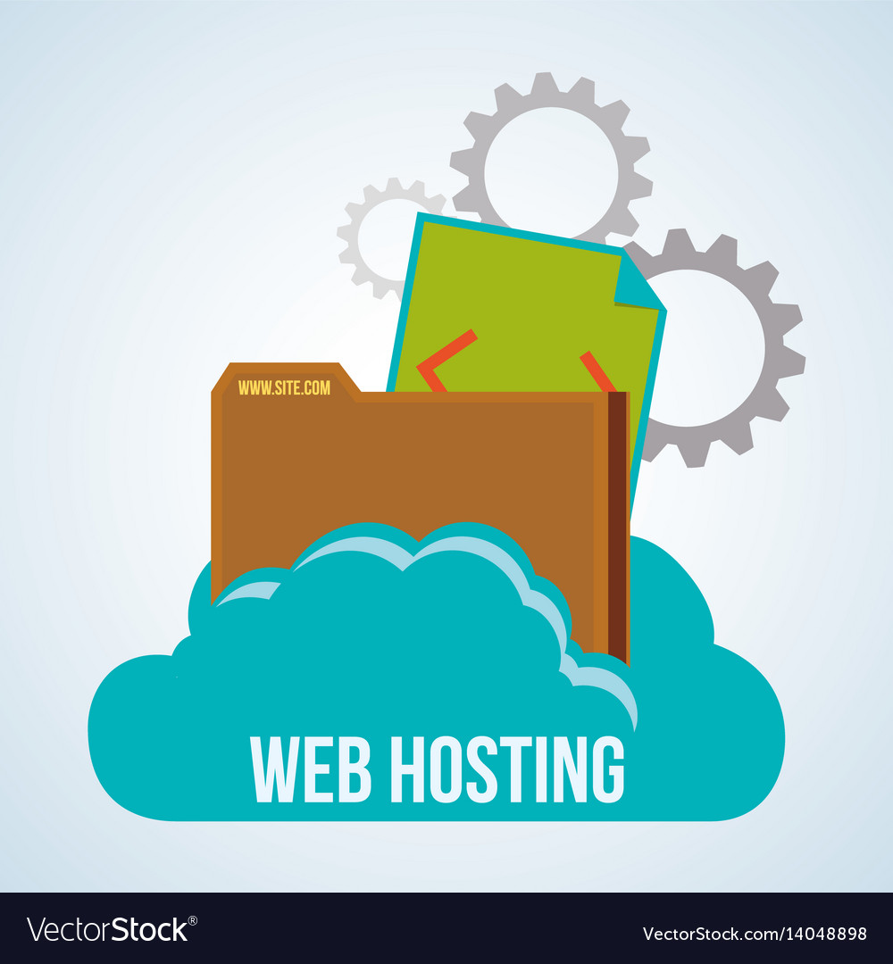 Web Hosting Design Rechenzentrum Icon isolieren