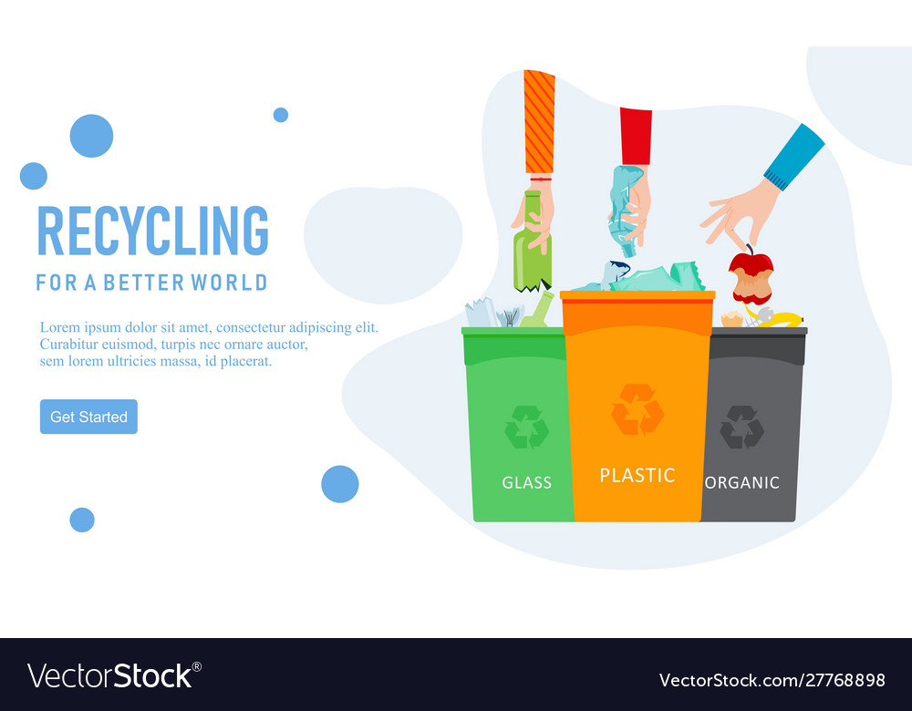 Web page design for recycling garbage
