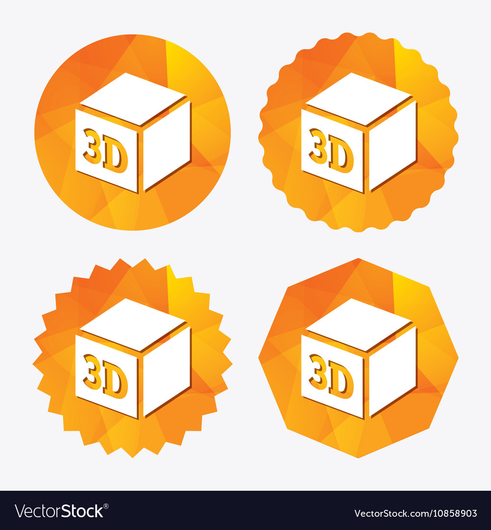 3d print sign icon cube printing symbol