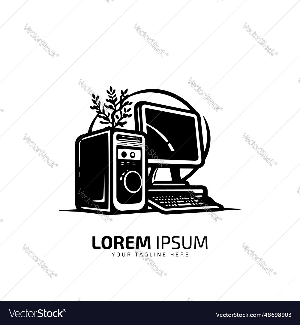 A logo of computer system with mouse silhouette