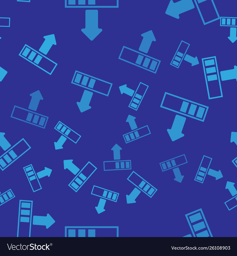 Blue loading icon isolated seamless pattern vector image Blue loading icon isolated seamless pattern