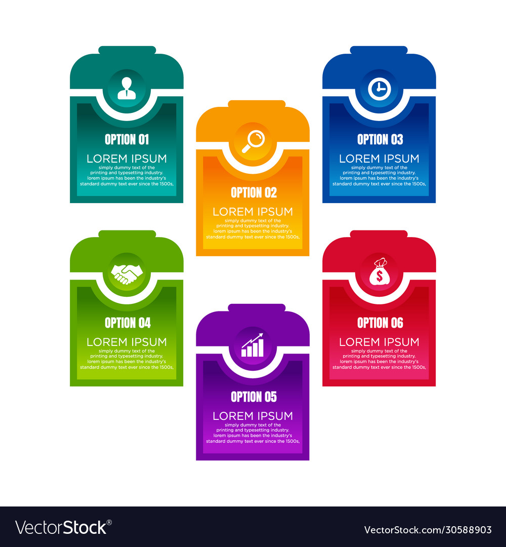 Business data visualization process chart vector image Business data visualization process chart