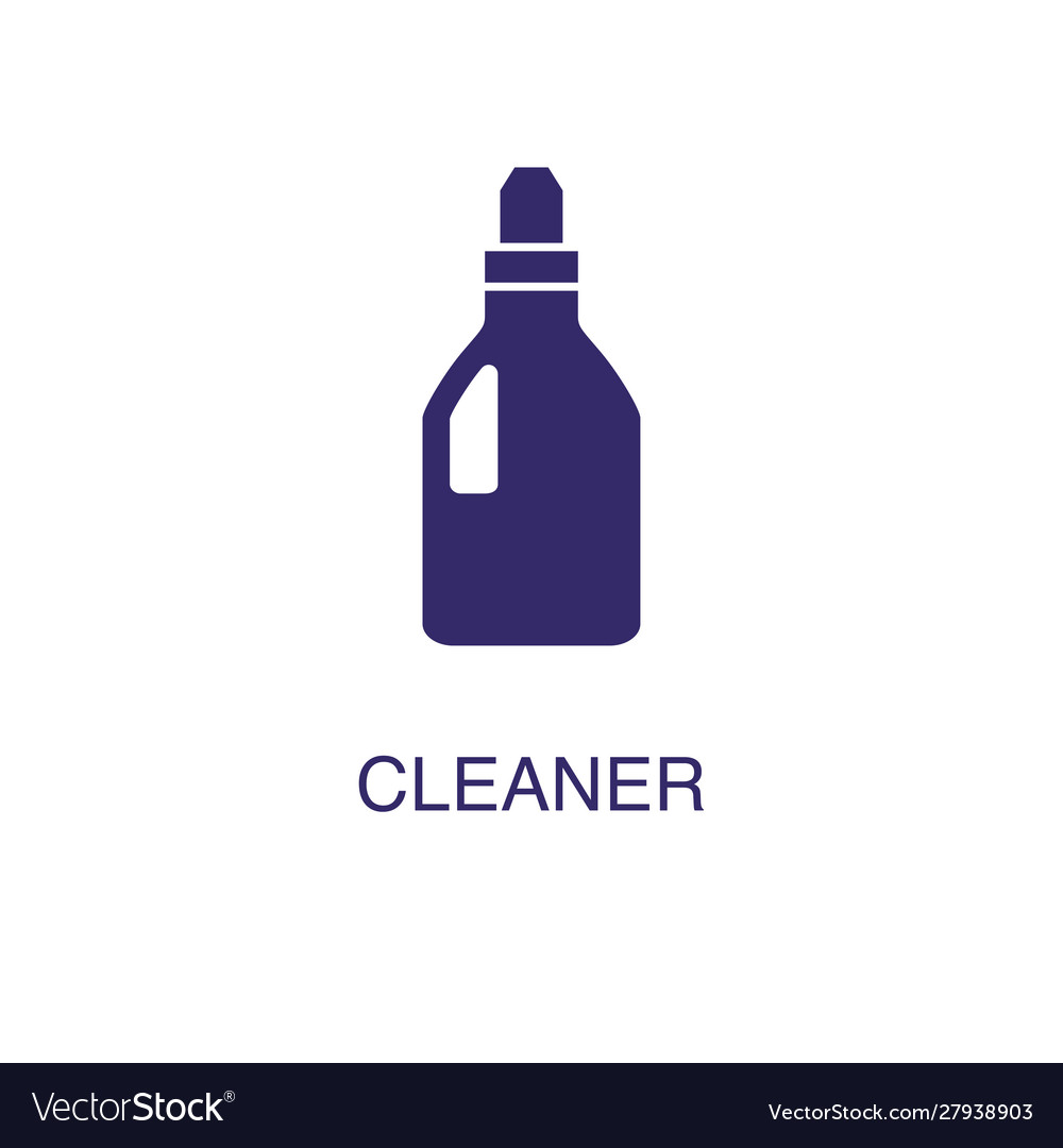 Cleaner element in flat simple style on white