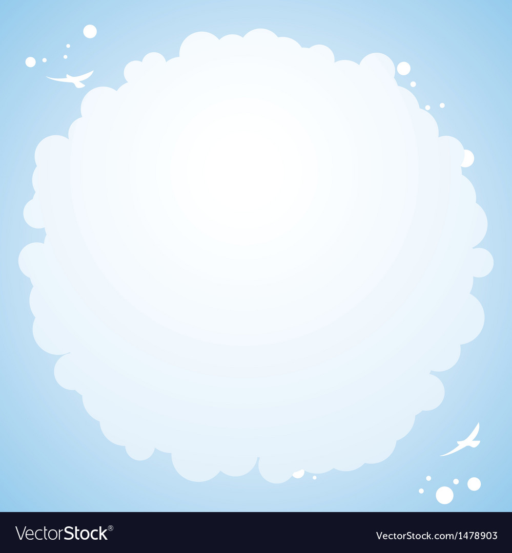 Cloud cirular border background