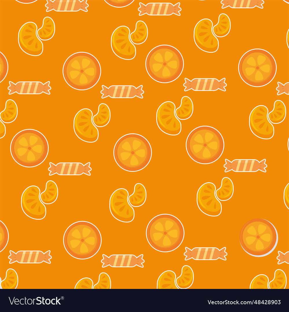 Colored seamless pattern background with orange