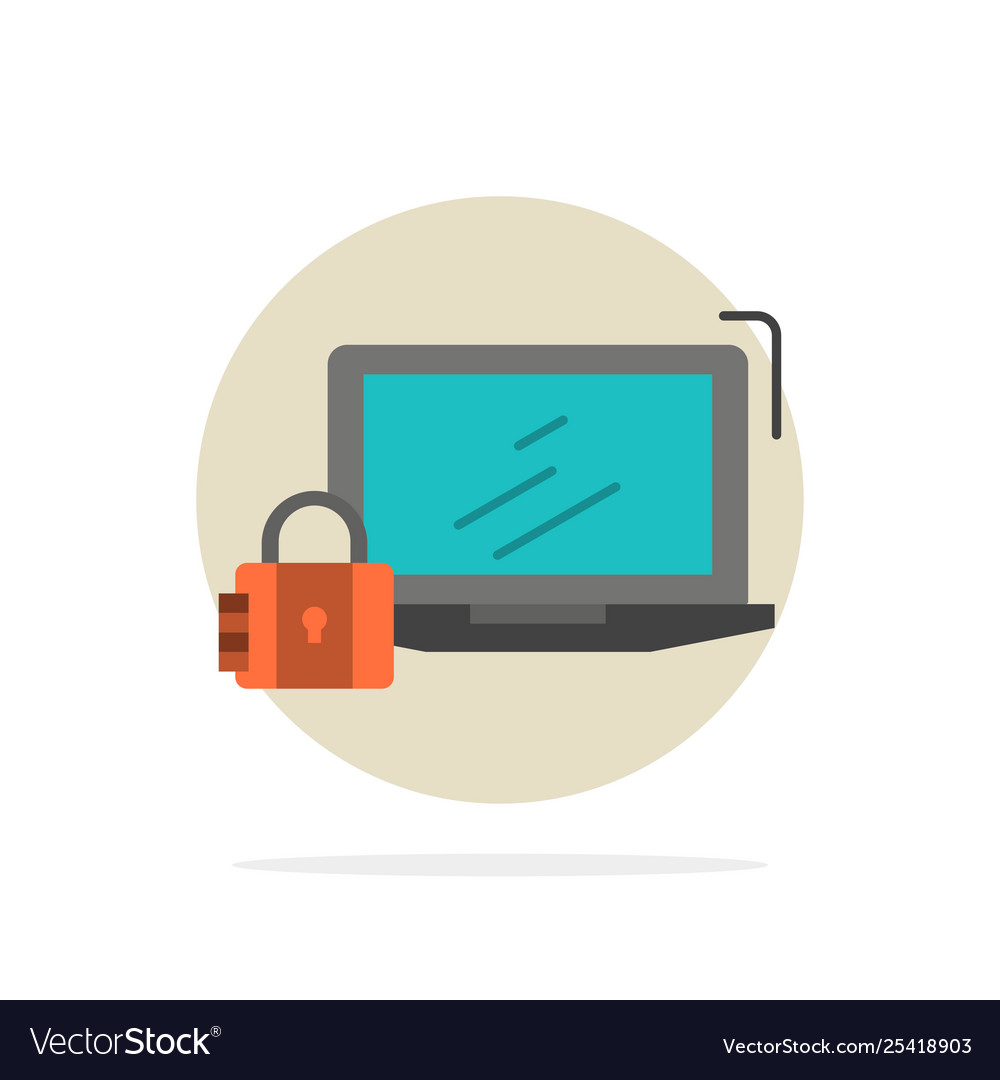 Computer padlock security lock login abstract vector image Computer padlock security lock login abstract