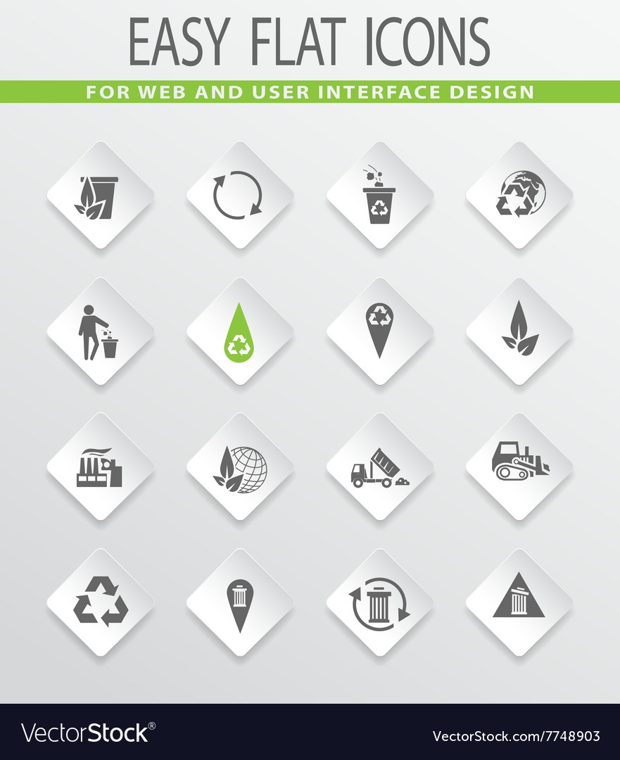 Garbage icons set