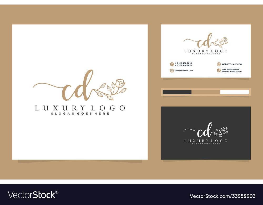 Initial cd feminine logo collections and business