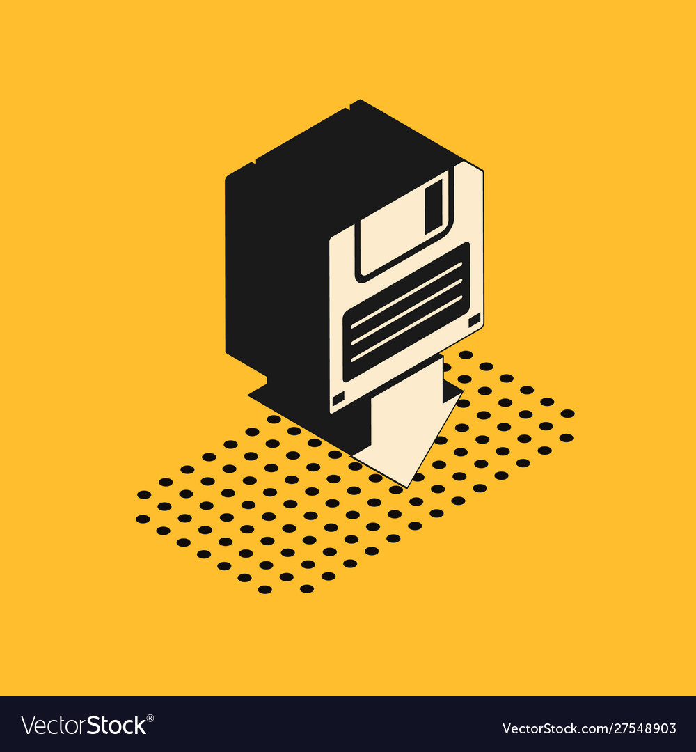 Isometric floppy disk backup icon isolated Vector Image Isometric floppy disk backup icon isolated