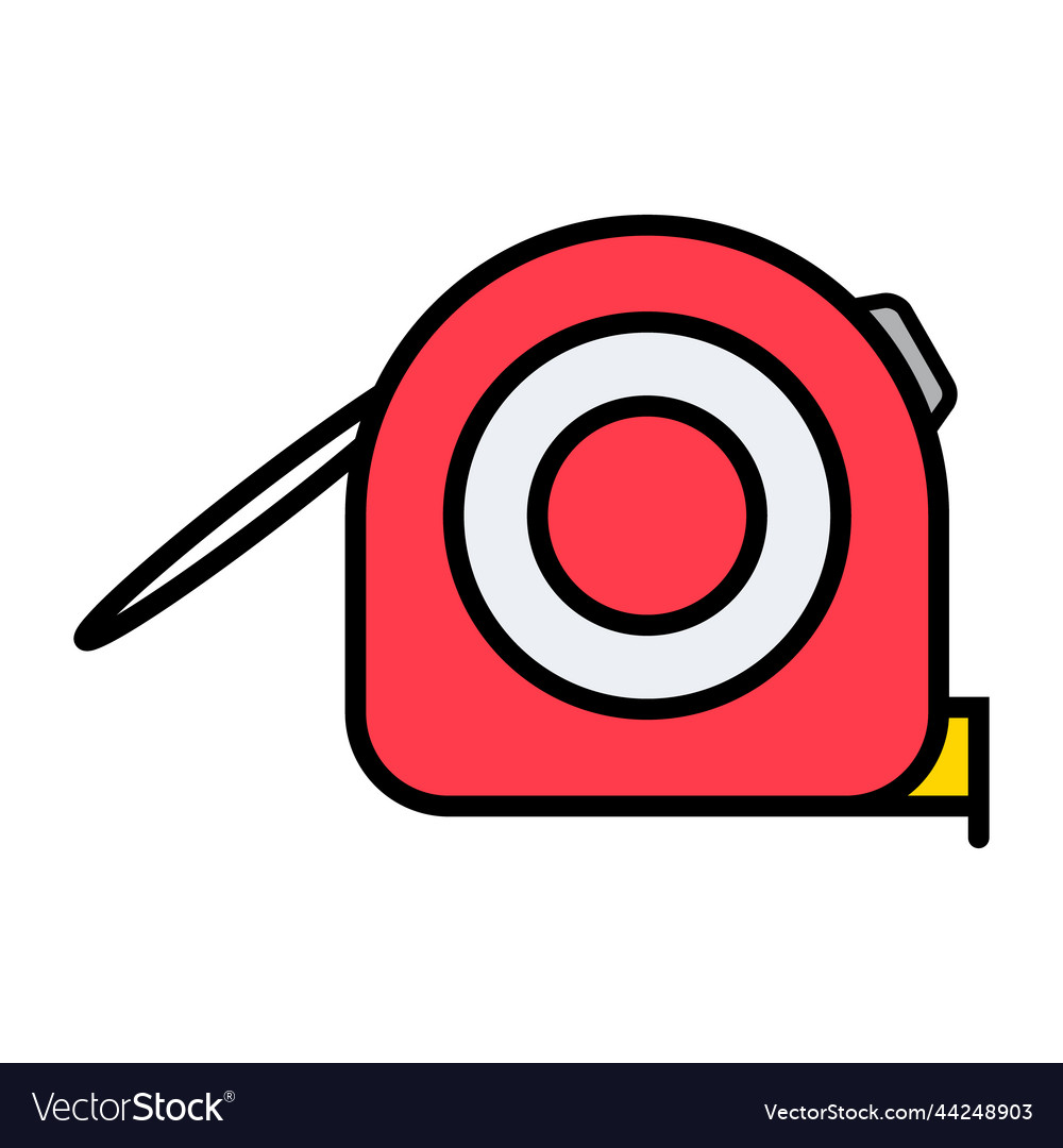 Measurement tape icon measure tool concept design