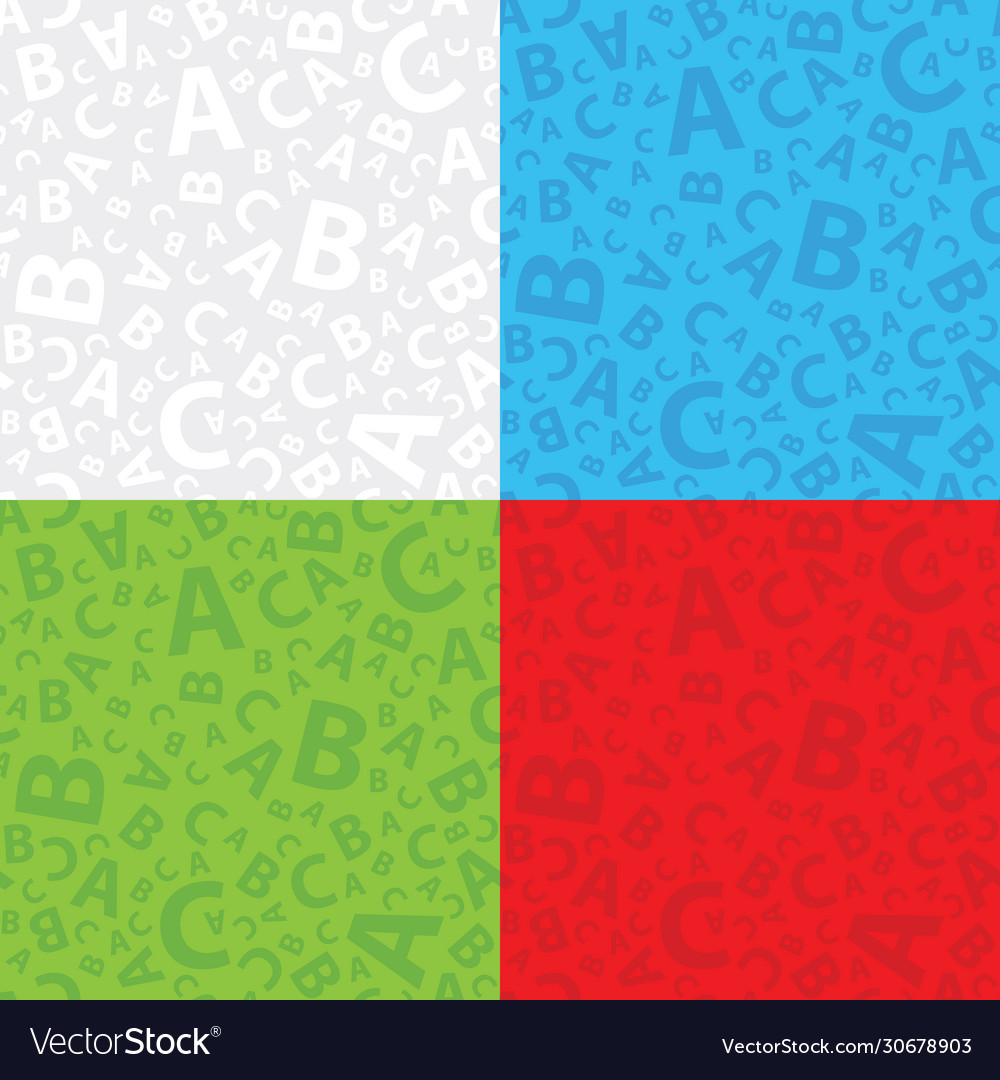 Multicoloured abc letter background seamless vector image Multicoloured abc letter background seamless