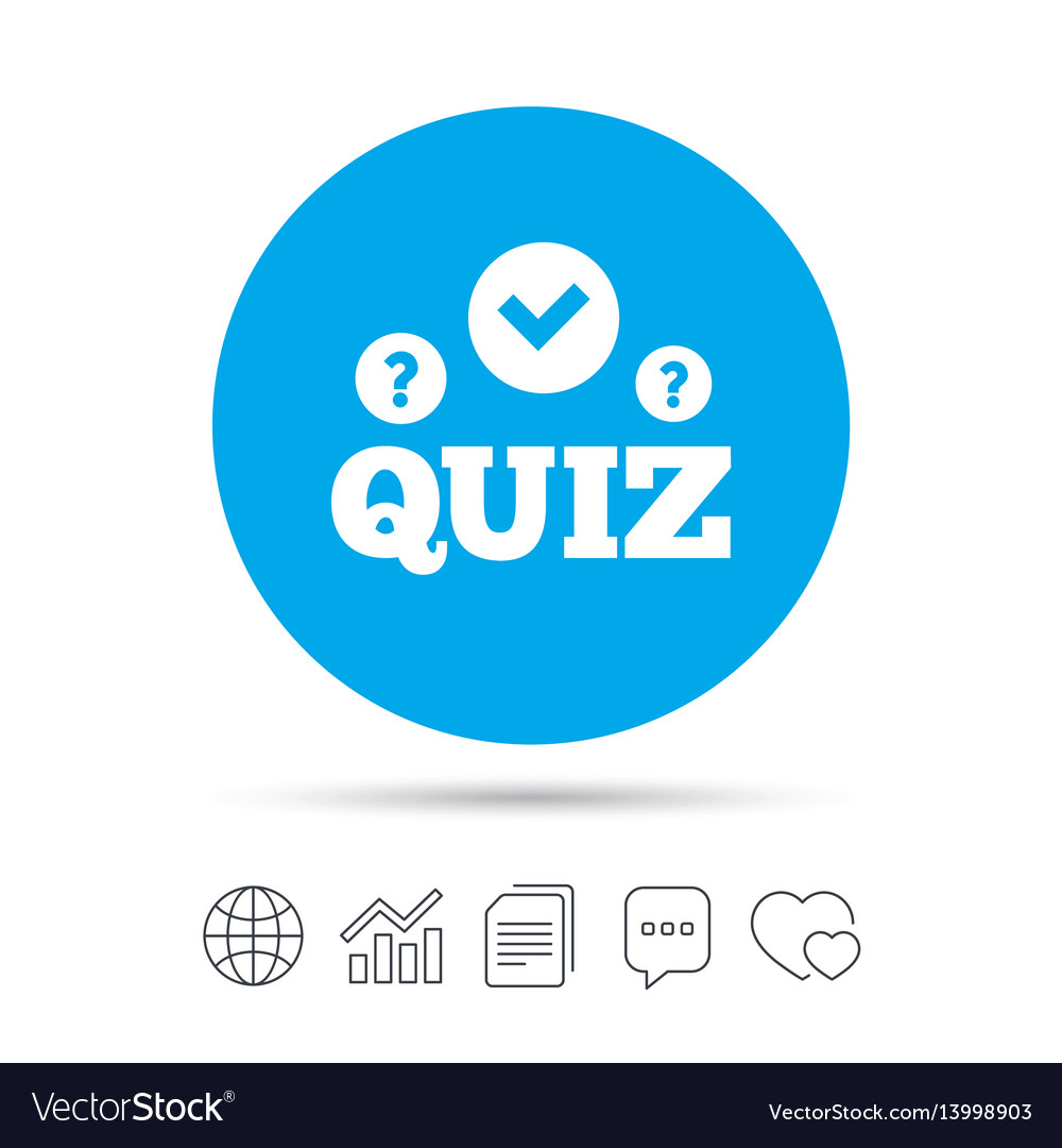 Quiz sign icon questions and answers game