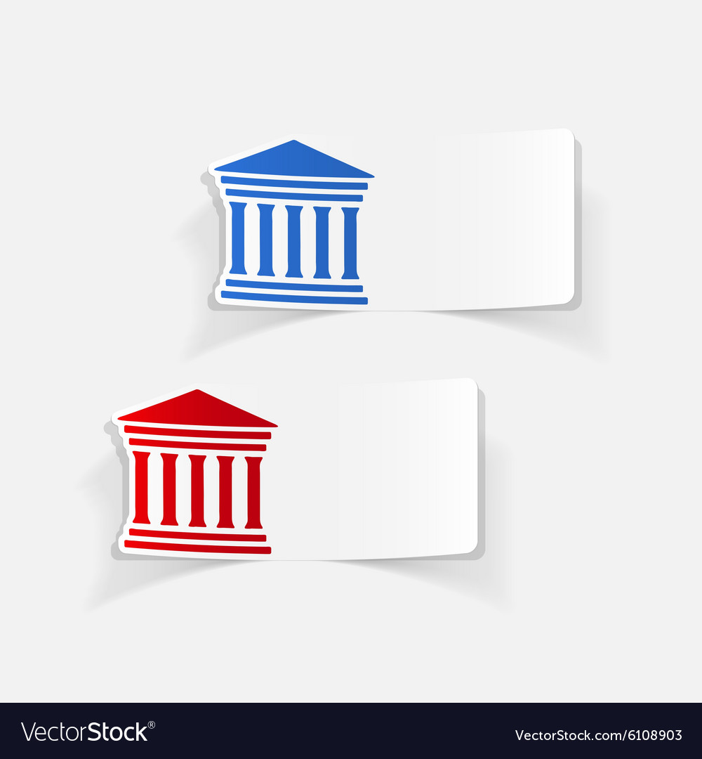Realistic design element courthouse