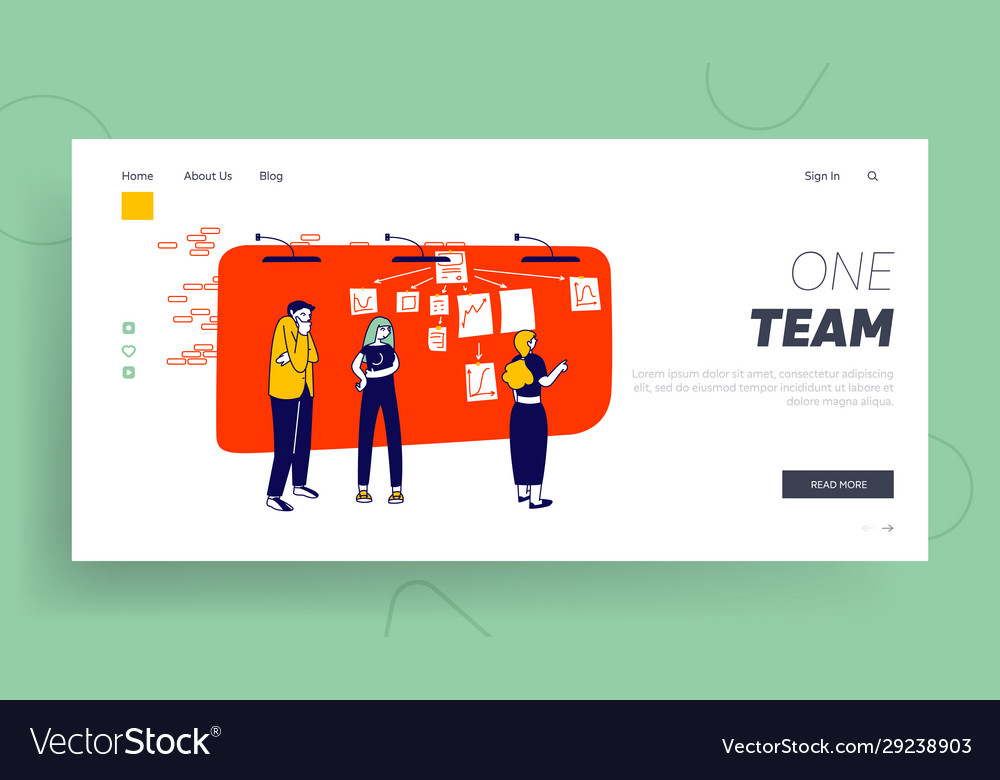 Scrum task board team work mind map website vector image Scrum task board team work mind map website