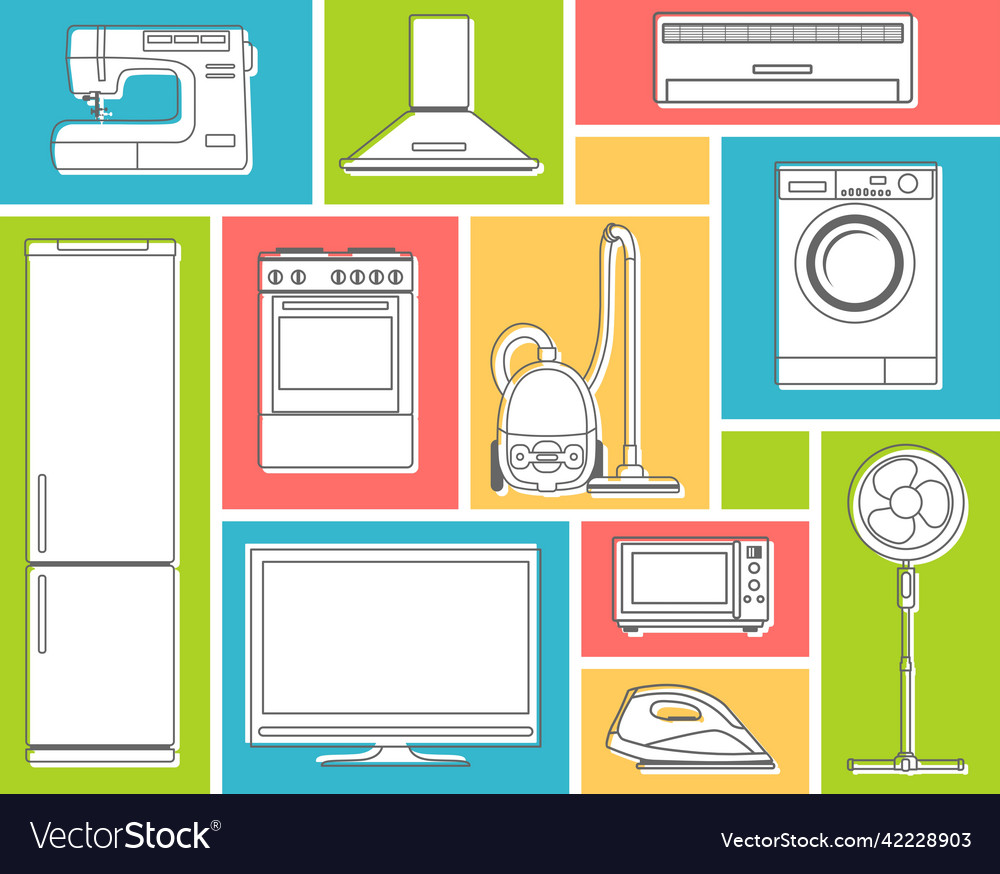 Set of household appliances