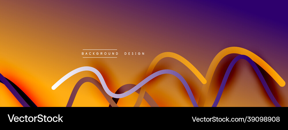 Abstract gradient background with wave line Vector Image
