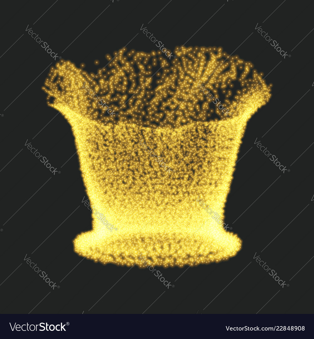 Array with dynamic particles 3d technology style vector image Array with dynamic particles 3d technology style