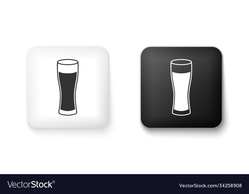 Black and white glass beer icon isolated Vector Image