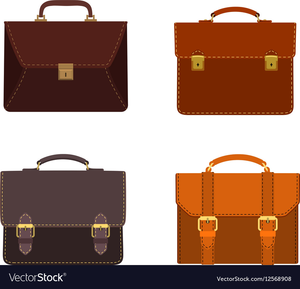 Briefcases icon set Royalty Free Vector Image - VectorStock