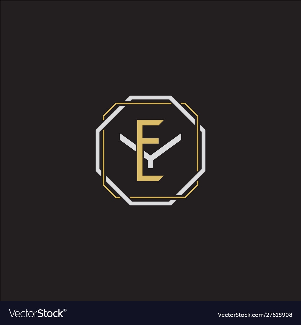 Ey initial letter overlapping interlock logo