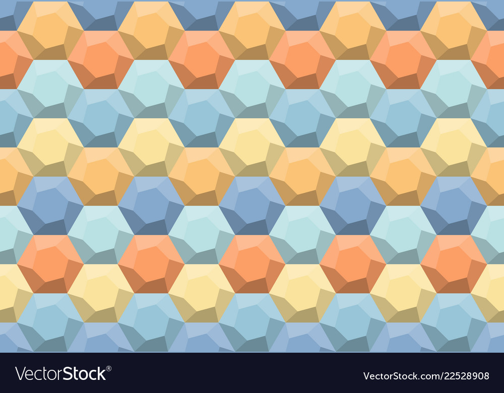 Hexagons and triangles seamless pattern Vector Image Hexagons and triangles seamless pattern