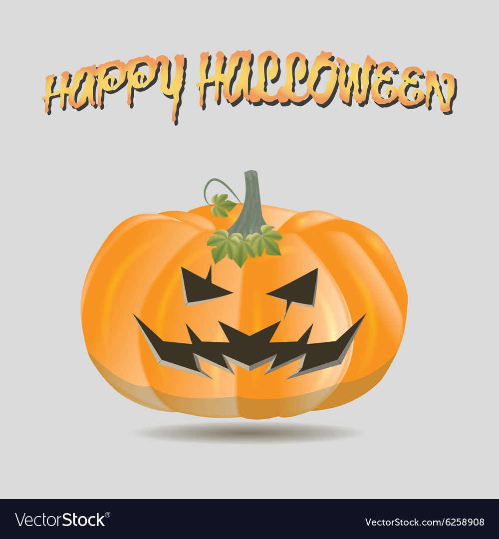 Isolated jack o lantern on a colored background