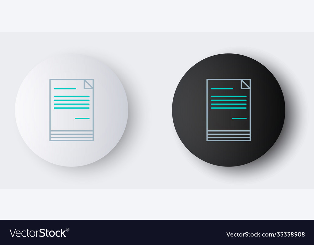 Line document icon isolated on grey background vector image Line document icon isolated on grey background