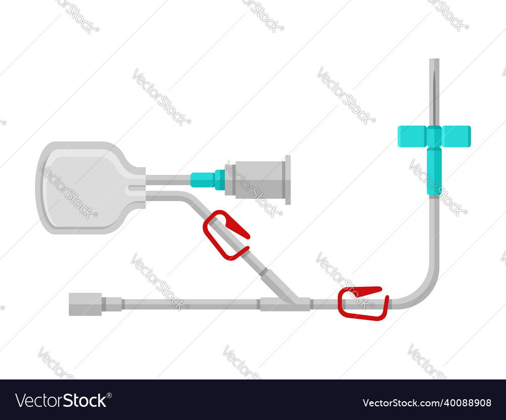 Needle apheresis system kit isolated Royalty Free Vector