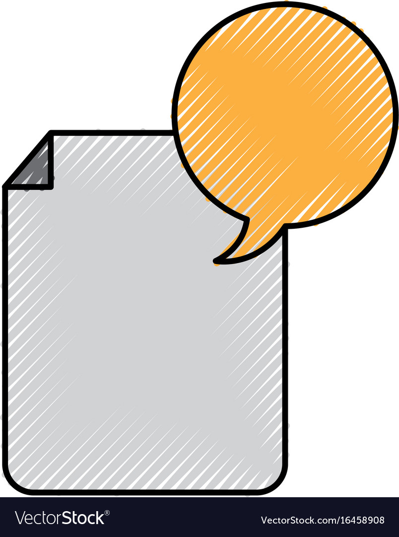 Paper document with speech bubble