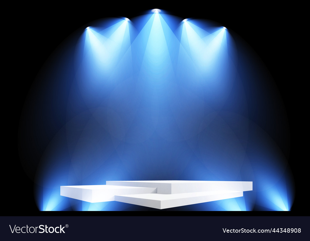 Podium isolated on a transparent background 3d