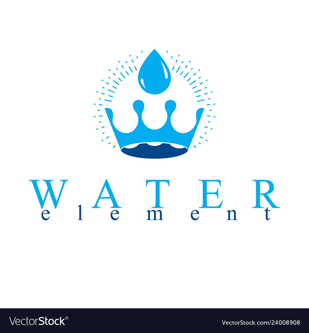 Pure water abstract logo created in the shape