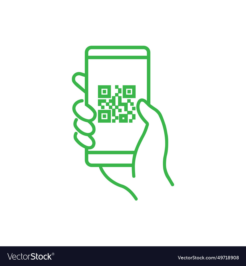 Qr code scanning icon in smartphone Vector Image Qr code scanning icon in smartphone