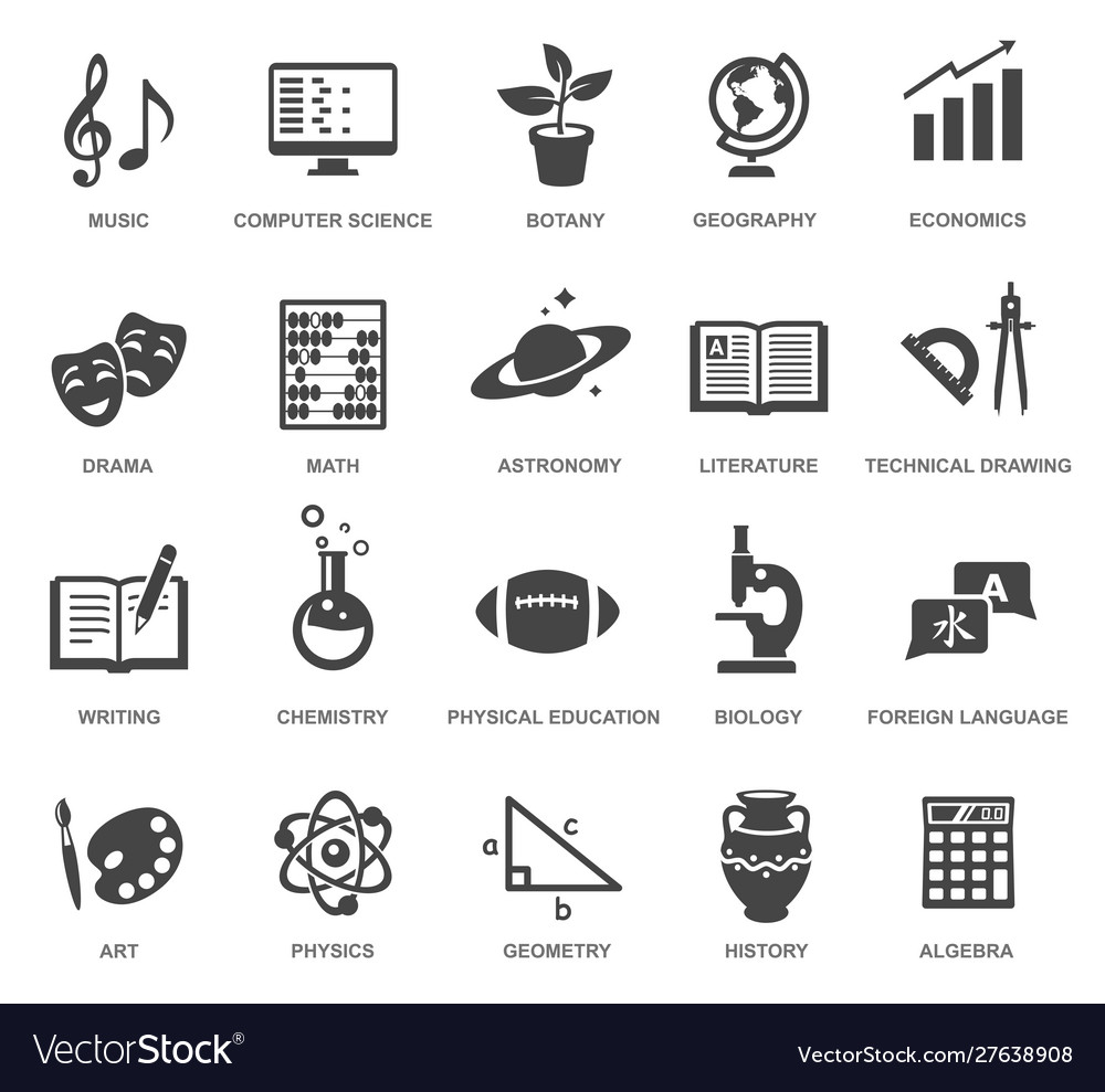 School Subjects Symbols