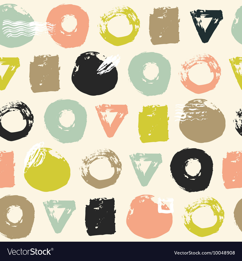 Trendy seamless pattern with brush strokes