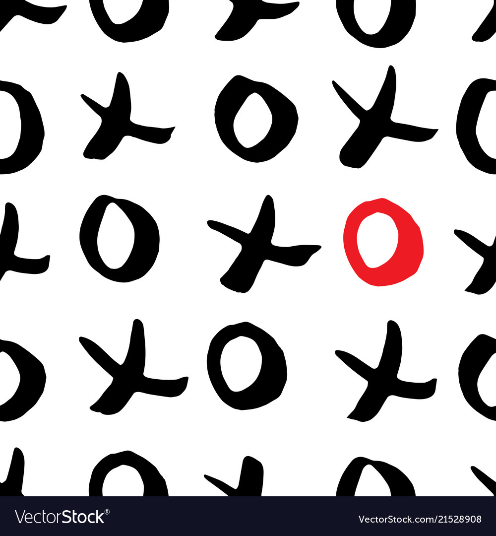 X and o or xo symbols seamless pattern