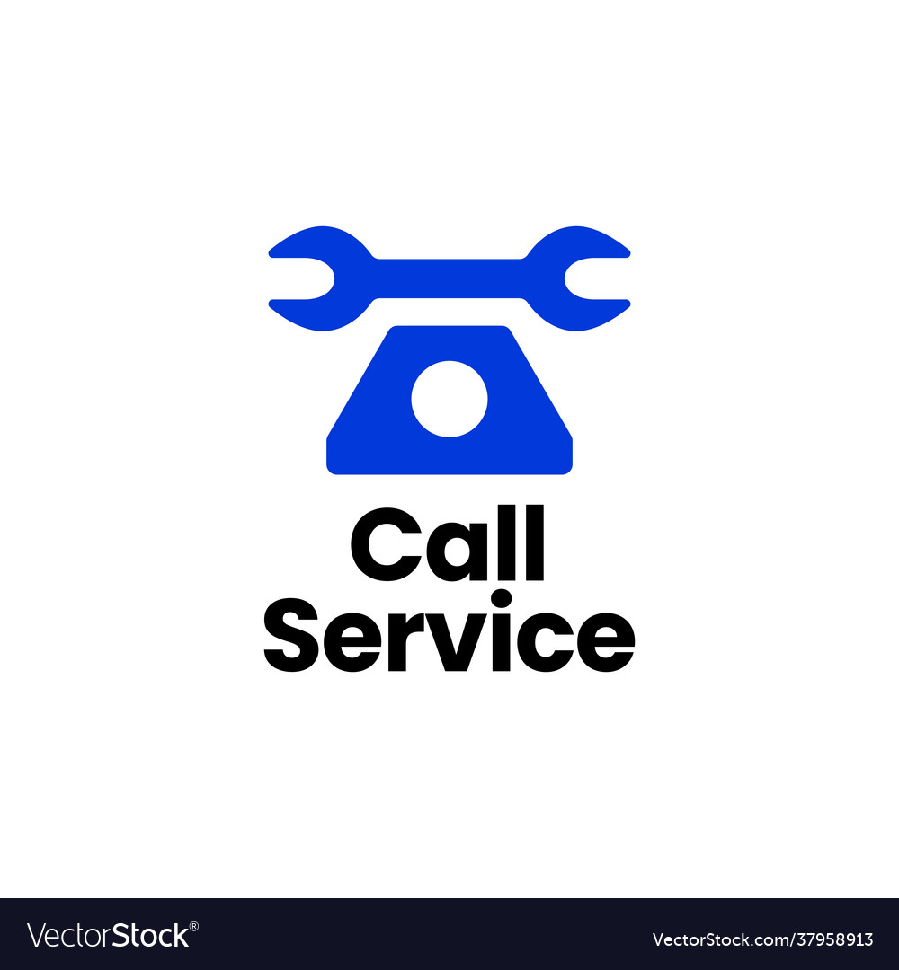 Call service telephone phone customer care logo Vector Image