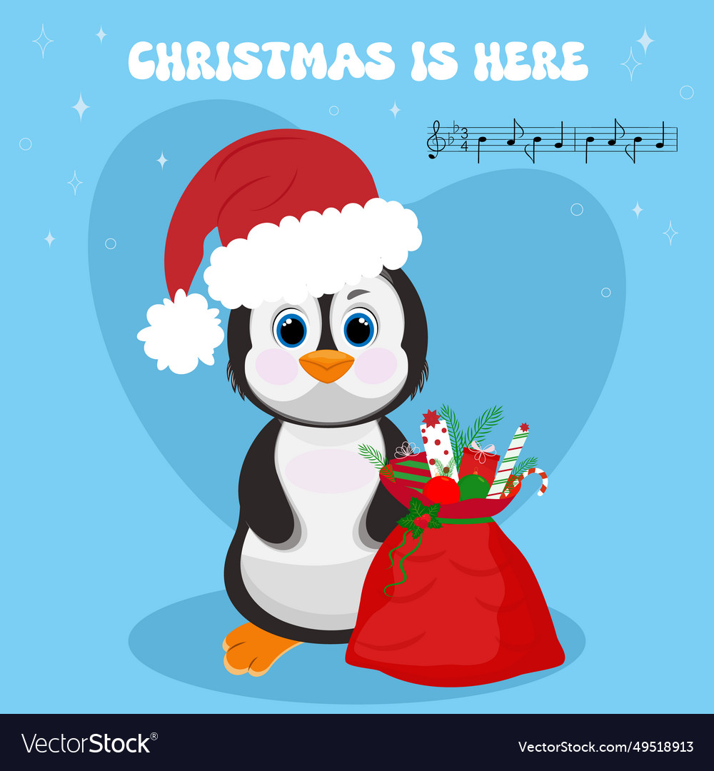 Weihnachten Pinguin Charakter glücklich neues Jahr