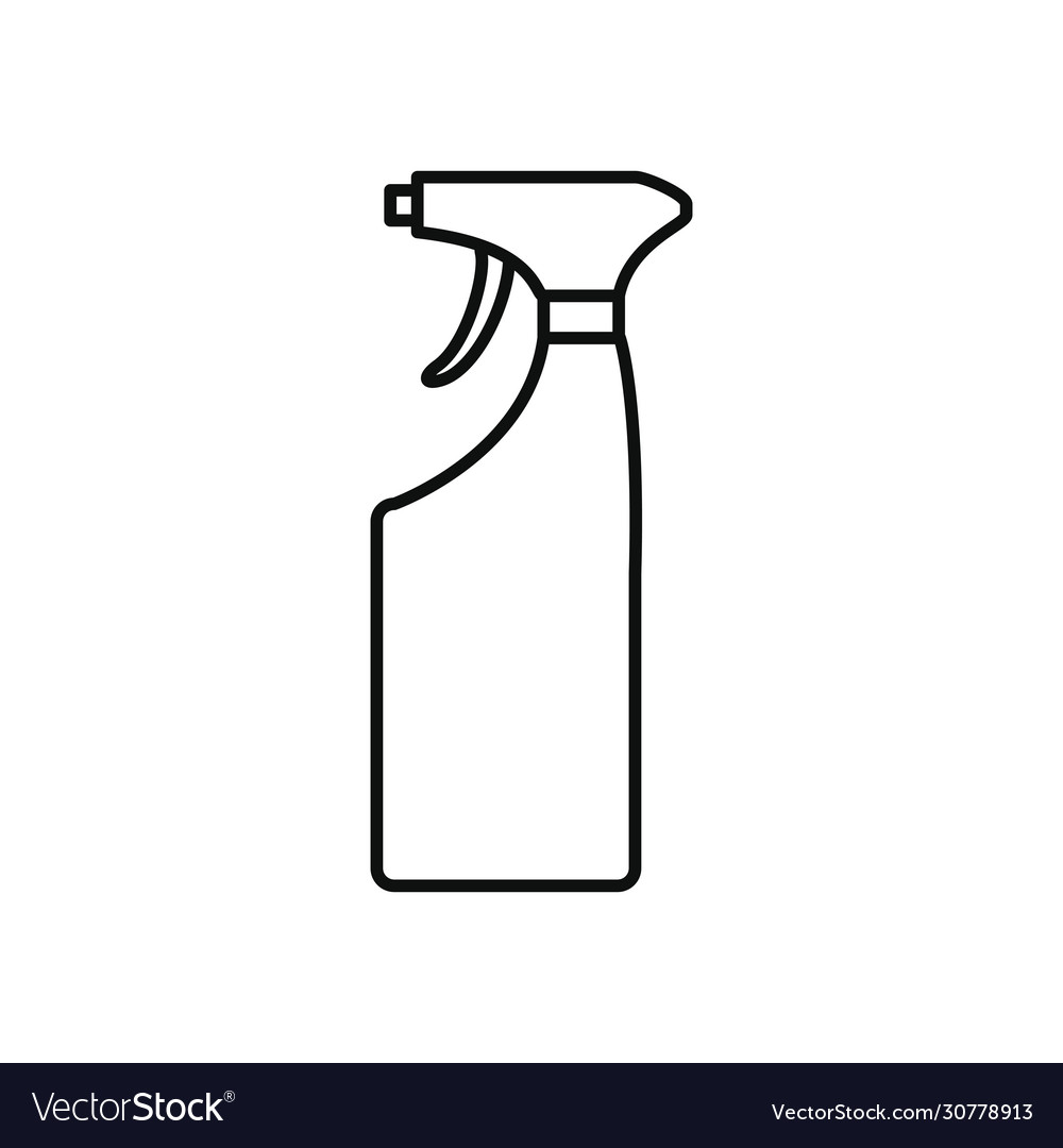 Cleaning spray bottle icon line style Royalty Free Vector