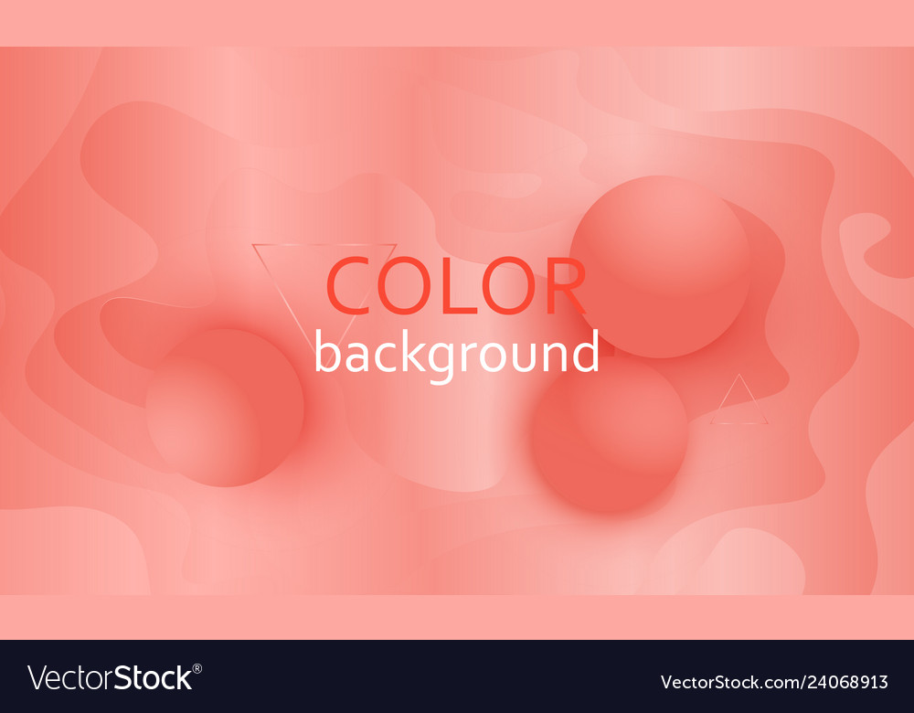 Korallenfarbe Hintergrund Fluid Formen Muster Vector Image Korallenfarbe Hintergrund Fluid Formen Muster
