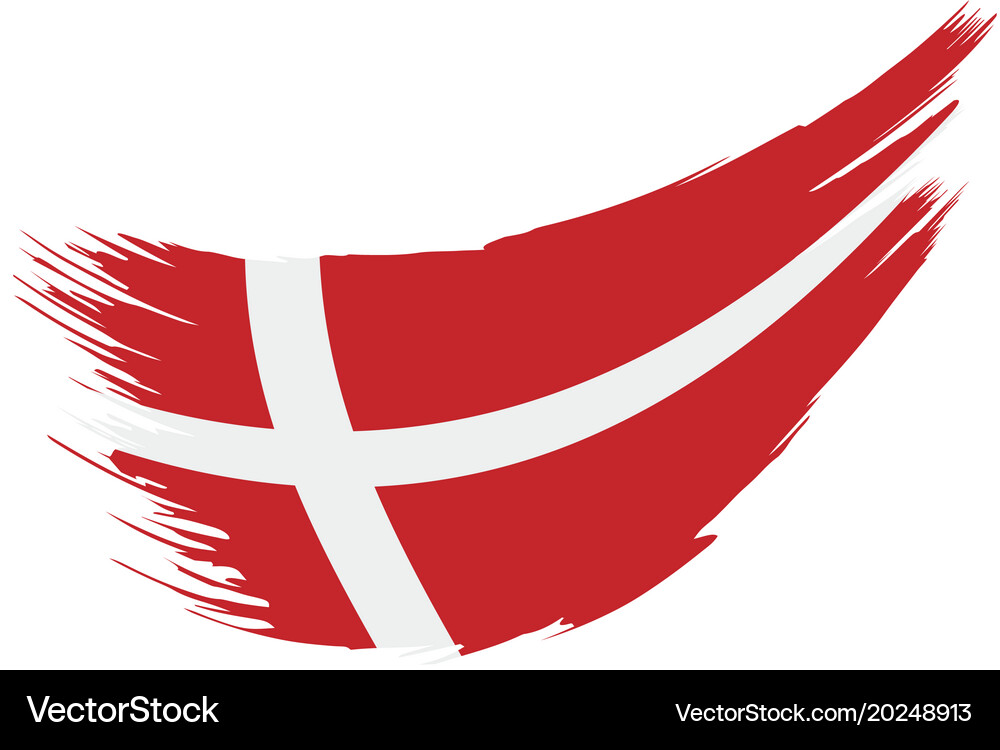 Denmark flag Royalty Free Vector Image - VectorStock