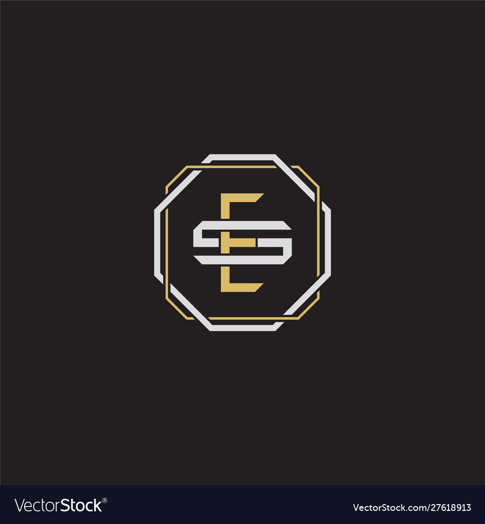 Es initial letter overlapping interlock logo